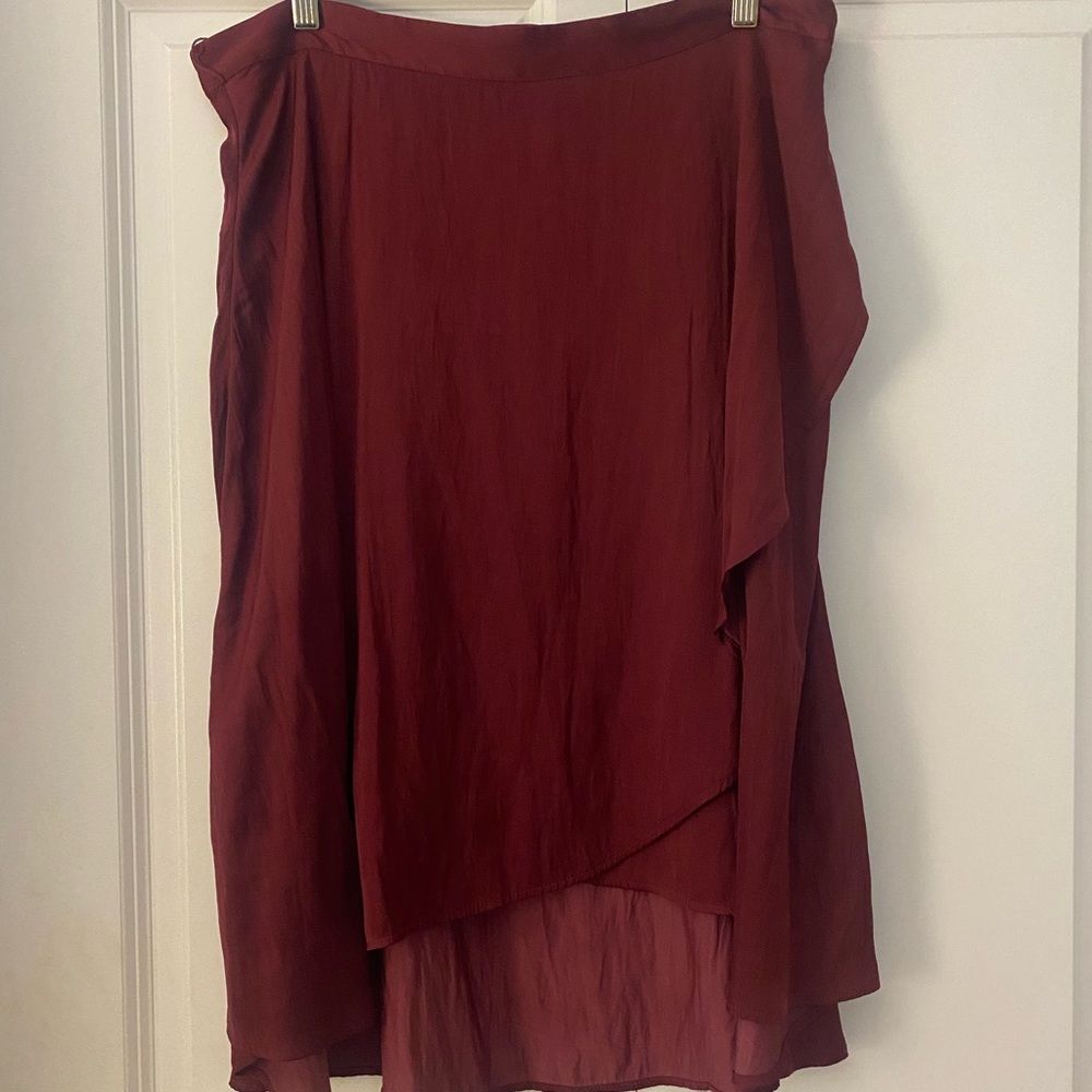 Burgundy flow-y skirt